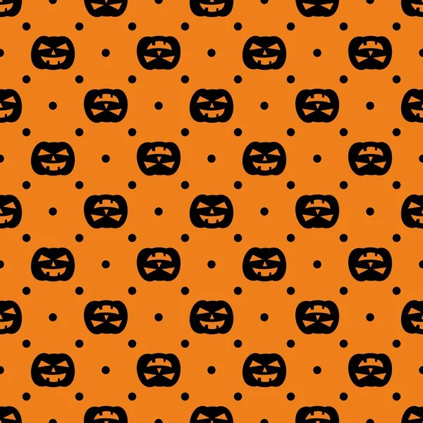 Döşeme vektör deseni noktalar ve kabak Cadılar Bayramı arka planı için