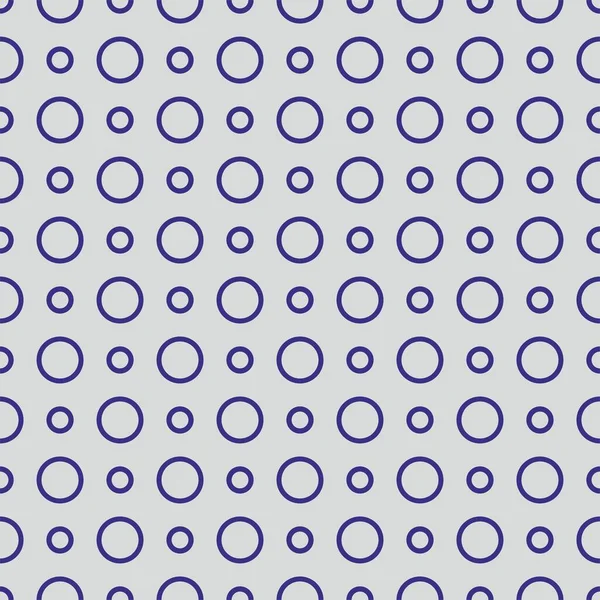 Seamless Vector Pattern Tile Blue Polka Dots Pastel Grey Background — Stockový vektor