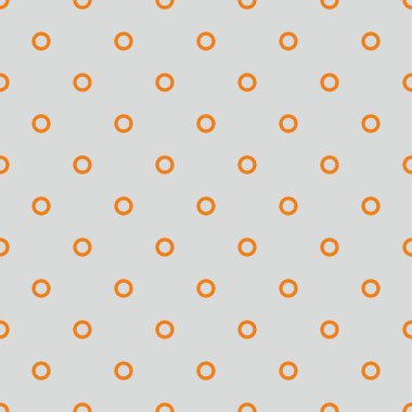 Gri arkaplanda turuncu benekli vektör deseni - çocuklar için klasik dikişsiz doku arka plan, web sitesi tasarımı, blog, masaüstü duvar kağıdı