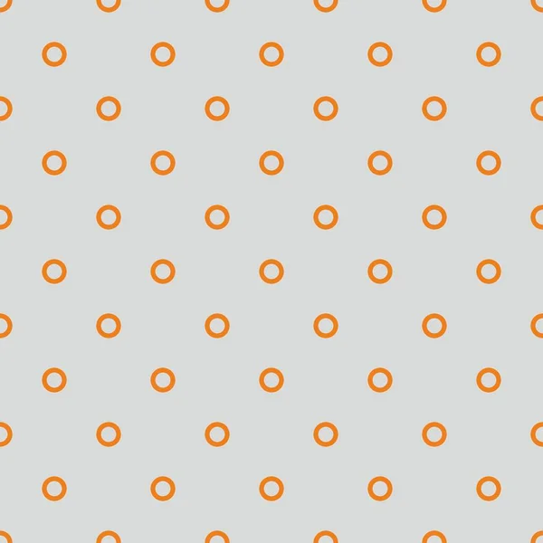 Retro Vektorový Vzor Oranžovými Puntíky Polka Šedém Pozadí Vinobraní Bezešvé — Stockový vektor