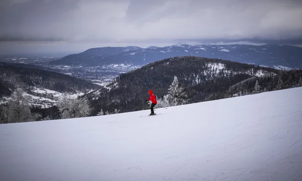 스키에 산맥의 배경 — 스톡 사진