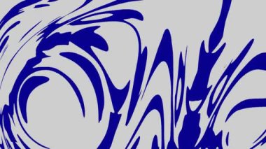 Mavi ve beyaz soyut düz sıvı döngü canlandırıcı ekran koruyucu.