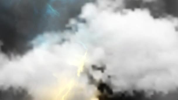 Looped Animation Chaotic Cloud Movement Animation Flight Clouds — Vídeo de Stock
