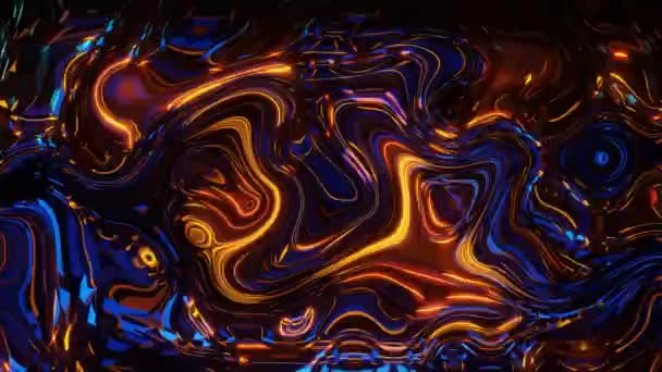 Abstract Lichtgevende Iriserende Vloeistof Geanimeerde Achtergrond Ontwerp Kunst — Stockvideo