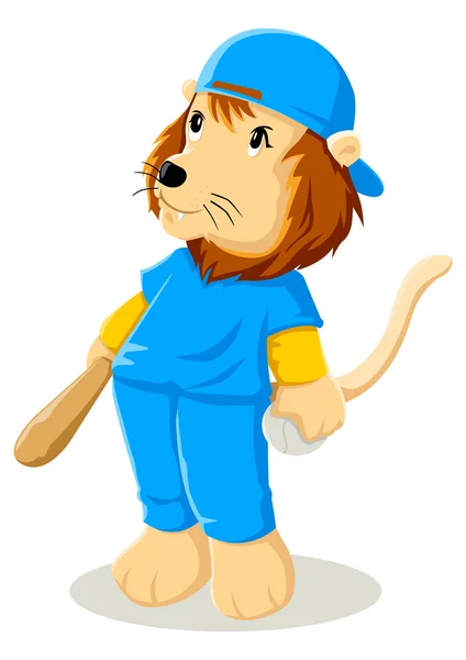 Baseball Lion — Stock Vector