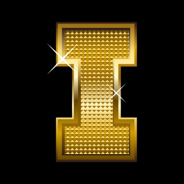 Altın yazı tipi harf ı