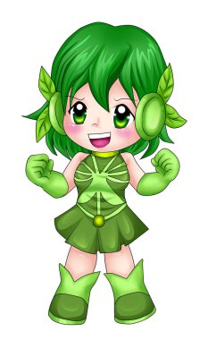 Chibi Super-heroine clipart