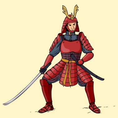 Armored Samurai clipart