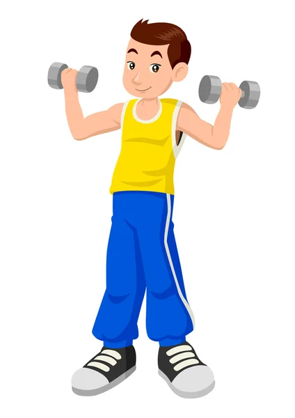 Fitness jongen — Stockvector