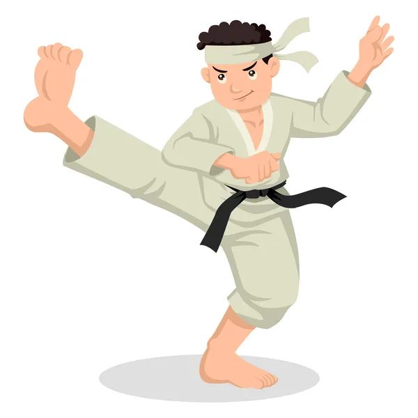 Karate jongen — Stockvector