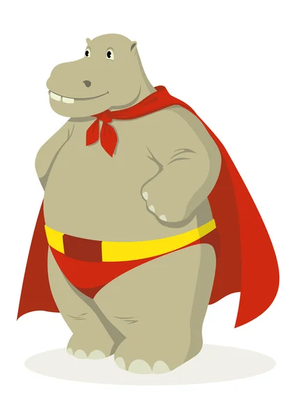 Super-héros Hippo — Image vectorielle