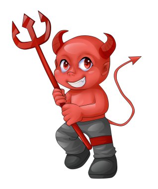 kırmızı şeytan karikatür