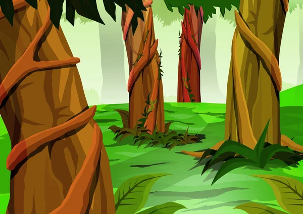 Floresta dos desenhos animados — Fotografia de Stock