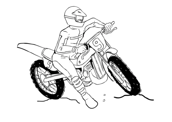 Motocross — Stockvektor