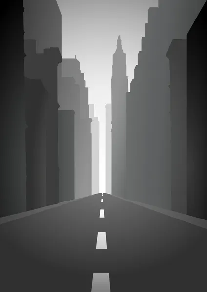 Calle de ciudad — Vector de stock