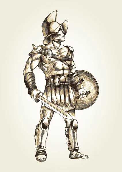 Gladiateur — Image vectorielle