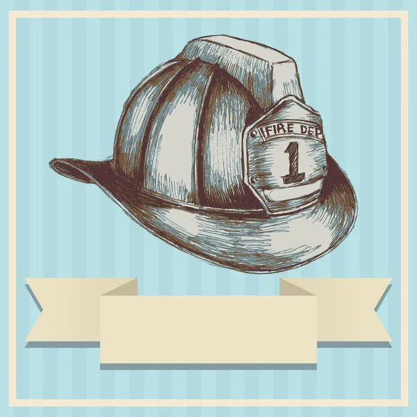 Casque de pompier — Image vectorielle