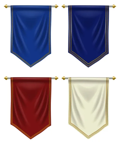 Pennant Bleu Royal Luxe Pour Une Identité Une Étiquette Marque — Image vectorielle