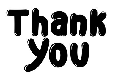 Teşekkürler tipografi metin vektör çizimi