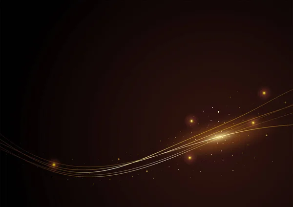 Abstract Background Gold Lines Gold Dust Vector Illustration — Stockový vektor
