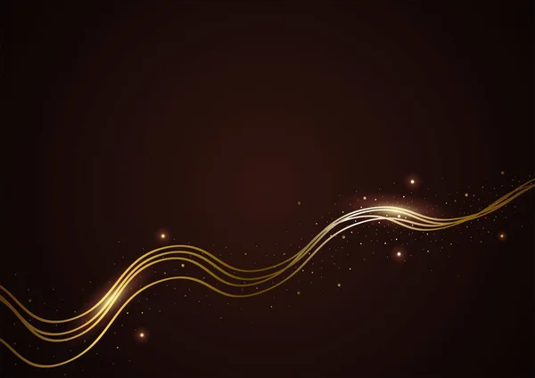 Abstract Background Gold Lines Gold Dust Vector Illustration — ストックベクタ