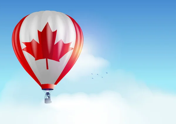 Hot Air Balloon Canada Insignia — Stock Vector