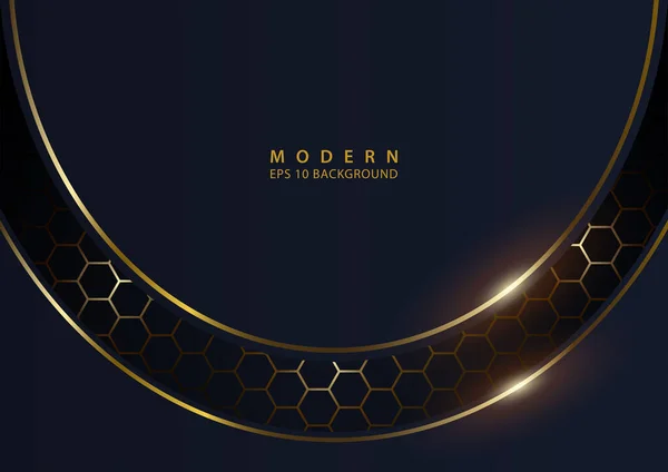 Luxurious Abstract Dark Gold Line Background Vector Illustration — Stockvektor