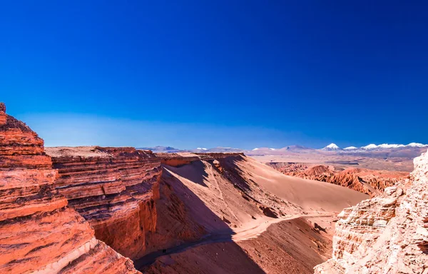 View on canyon at Valle de la Muerte (Valley of death) in the Atacama Desert in northern Chile
