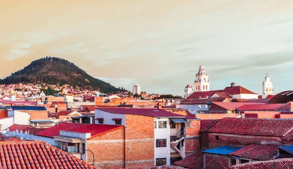 Sunset View Roofs City Sucre Bolivia High Quality Photo — Foto Stock