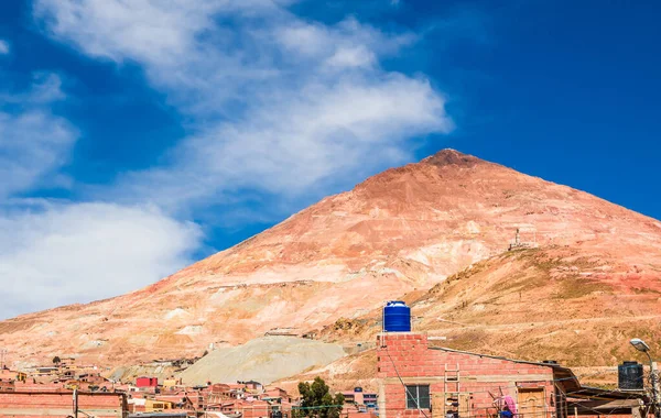 Cerro Rico Mountain Cityscape Potosi Bolivia High Quality Photo — стоковое фото