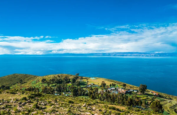 Isla Del Sol Island Sun Bolivia Titicaca Lake South America — стокове фото