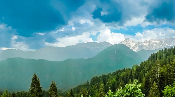 Picos Montaña Valle Logar Logarska Dolina Eslovenia Foto Alta Calidad — Foto de Stock