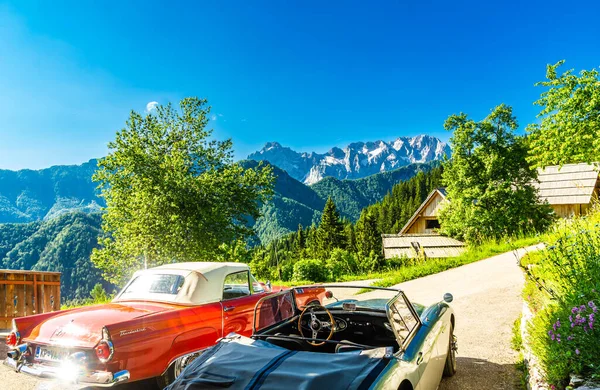 Juni 2018 Oldtimer Vor Den Slowenischen Alpen Neben Dem Logar — Stockfoto