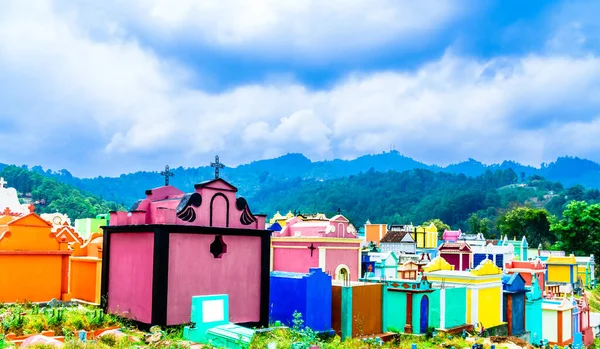 Cemitério Colorido Chichicastenango Guatemala Foto Alta Qualidade — Fotografia de Stock