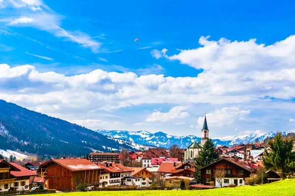 Paisagem Torno Bad Hindelang Baviera Alemanha Foto Alta Qualidade — Fotografia de Stock