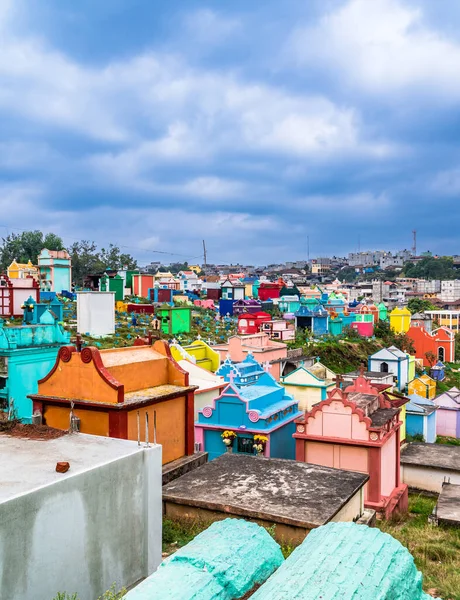 Kleurrijke Begraafplaats Van Chichicastenango Guatemala Hoge Kwaliteit Foto — Stockfoto
