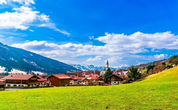 Paisagem Torno Bad Hindelang Baviera Alemanha Foto Alta Qualidade — Fotografia de Stock