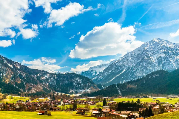 Paisagem Torno Bad Hindelang Baviera Alemanha Foto Alta Qualidade — Fotografia de Stock