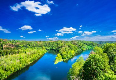 Harz, Almanya 'daki Wendefurth' un Rappbode Barajı Gölü. Yüksek kalite fotoğraf
