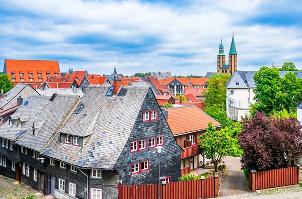 Vista Del Casco Antiguo Histórico Goslar Patrimonio Humanidad Por Unesco —  Fotos de Stock
