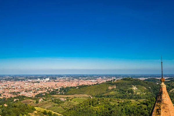 Vue Panoramique Paysage Urbain Bologne Depuis Santuario Della Madonna San Photo De Stock