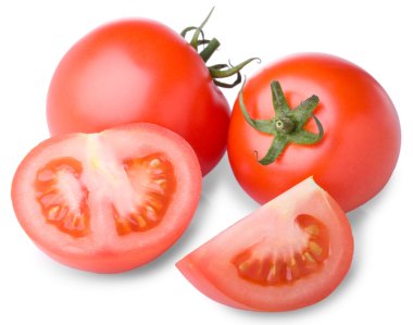 Taze kırmızı domatesler