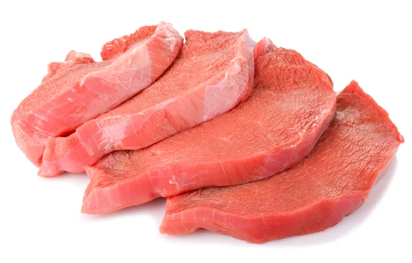 Slices of raw beef — Stock Photo, Image