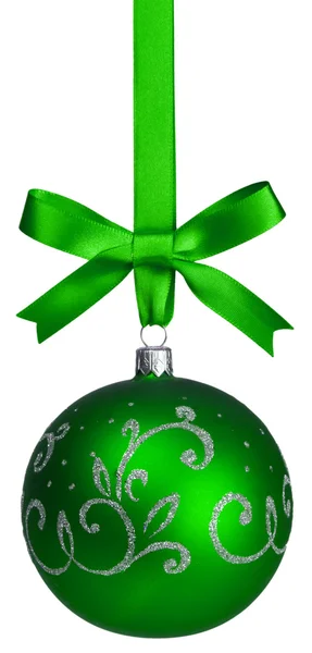 Boule de Noël verte Image En Vente