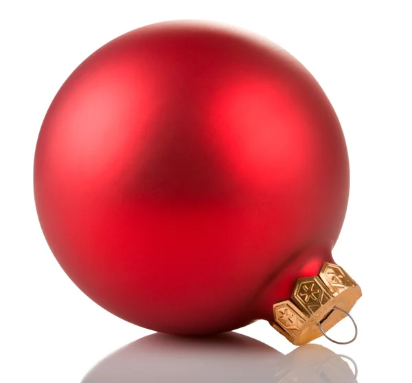 Röd jul boll — Stockfoto