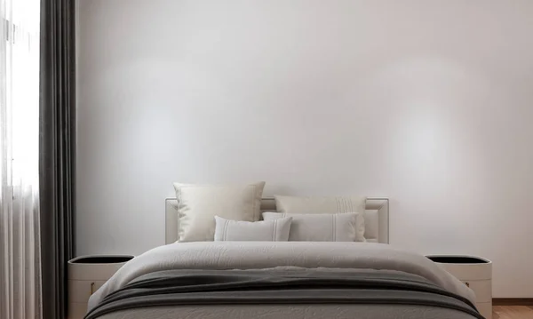 モダンなリビングルームと家具の装飾インテリアと壁のパターンの背景 3Dレンダリング — ストック写真