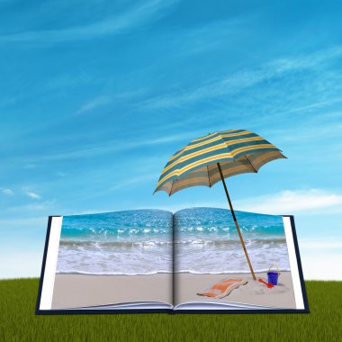Açık kitap seyahat kavramı