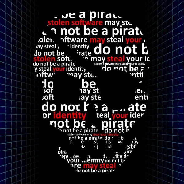 No ser un pirata, concepto de piratería de Internet — Foto de Stock