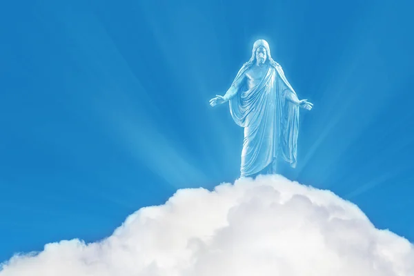 Jesus Christ Looks Heaven Concept Religion — Stockfoto