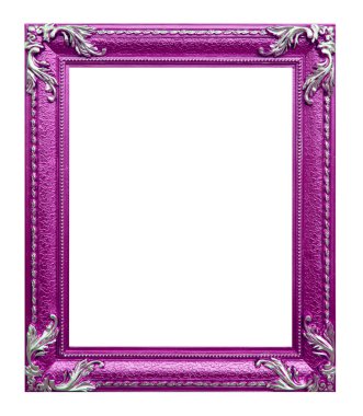 beyaz zemin üzerine pembe fotoğraf çerçevesi